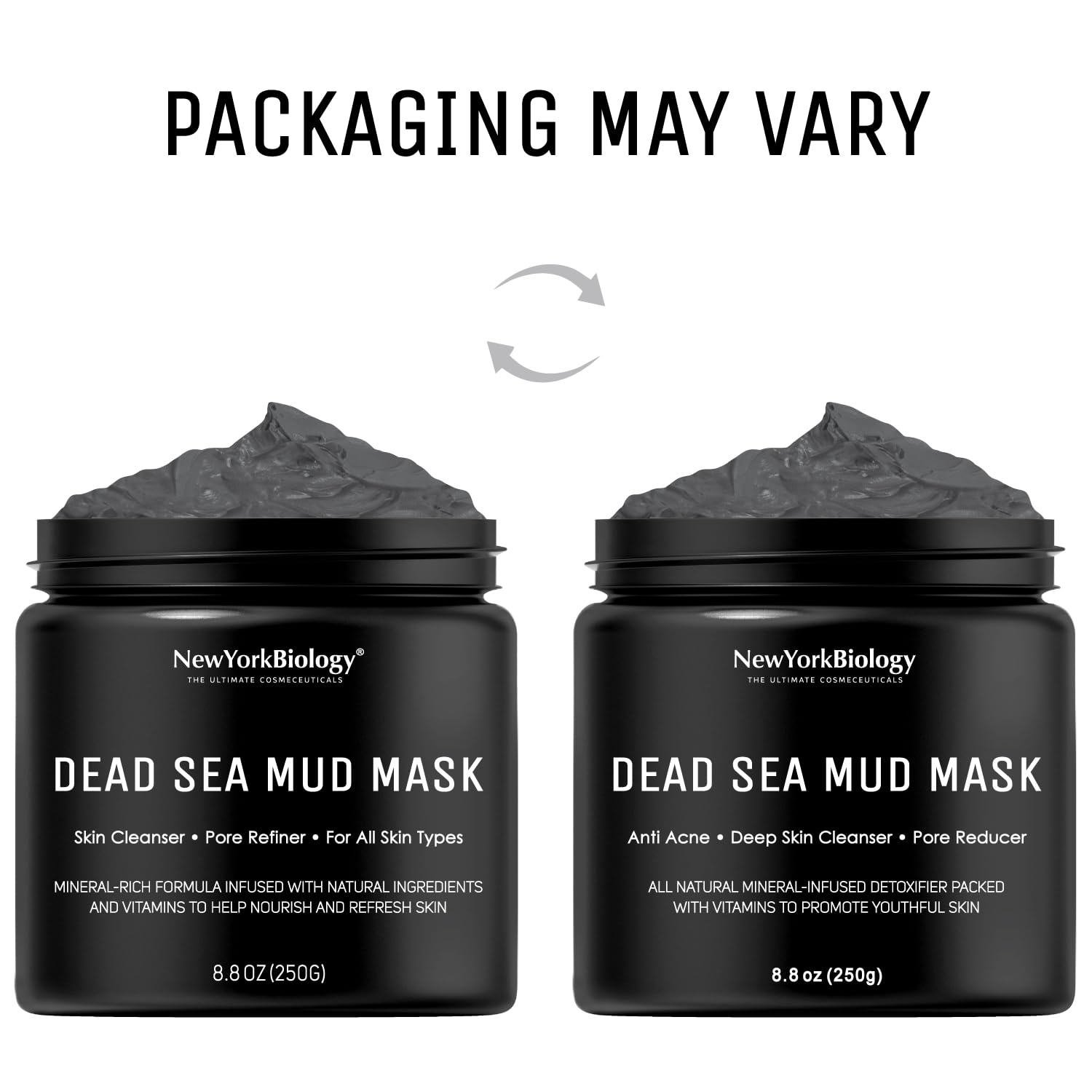 New York Biology Dead Sea Mud Mask for Face and Body | Spa Quality Pore Refiner for Oily Skin | Natural Skincare for Women & Men | Tighten Skin for A Healthier Complexion | 8.8 oz - Dealqueen