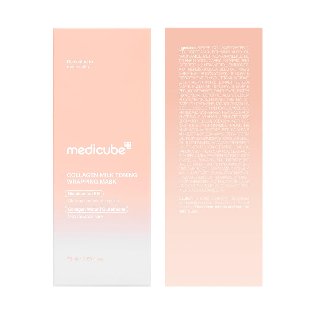 medicube Wrapping Mask Collagen Overnight Peel Off Facial Mask | Elasticity & Hydration Care, Reduces Sagging & Dullness | Hydrolyzed Collagen For Glowing Skin | Korean Skin Care, 2.53 fl.oz - Dealqueen