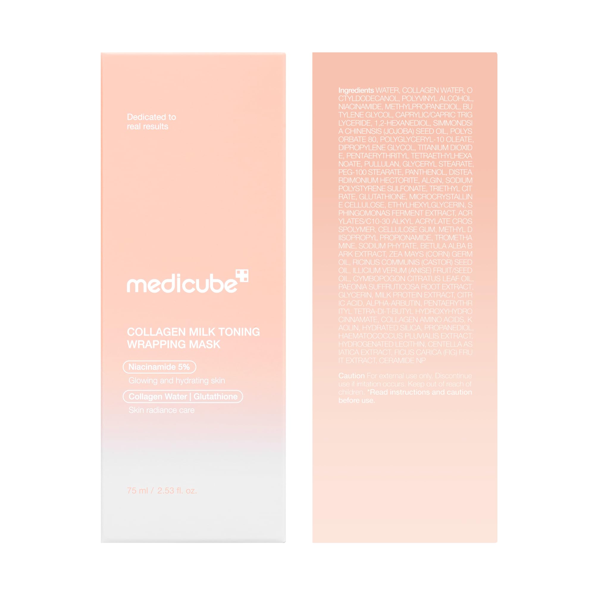 medicube Wrapping Mask Collagen Overnight Peel Off Facial Mask | Elasticity & Hydration Care, Reduces Sagging & Dullness | Hydrolyzed Collagen For Glowing Skin | Korean Skin Care, 2.53 fl.oz - Dealqueen