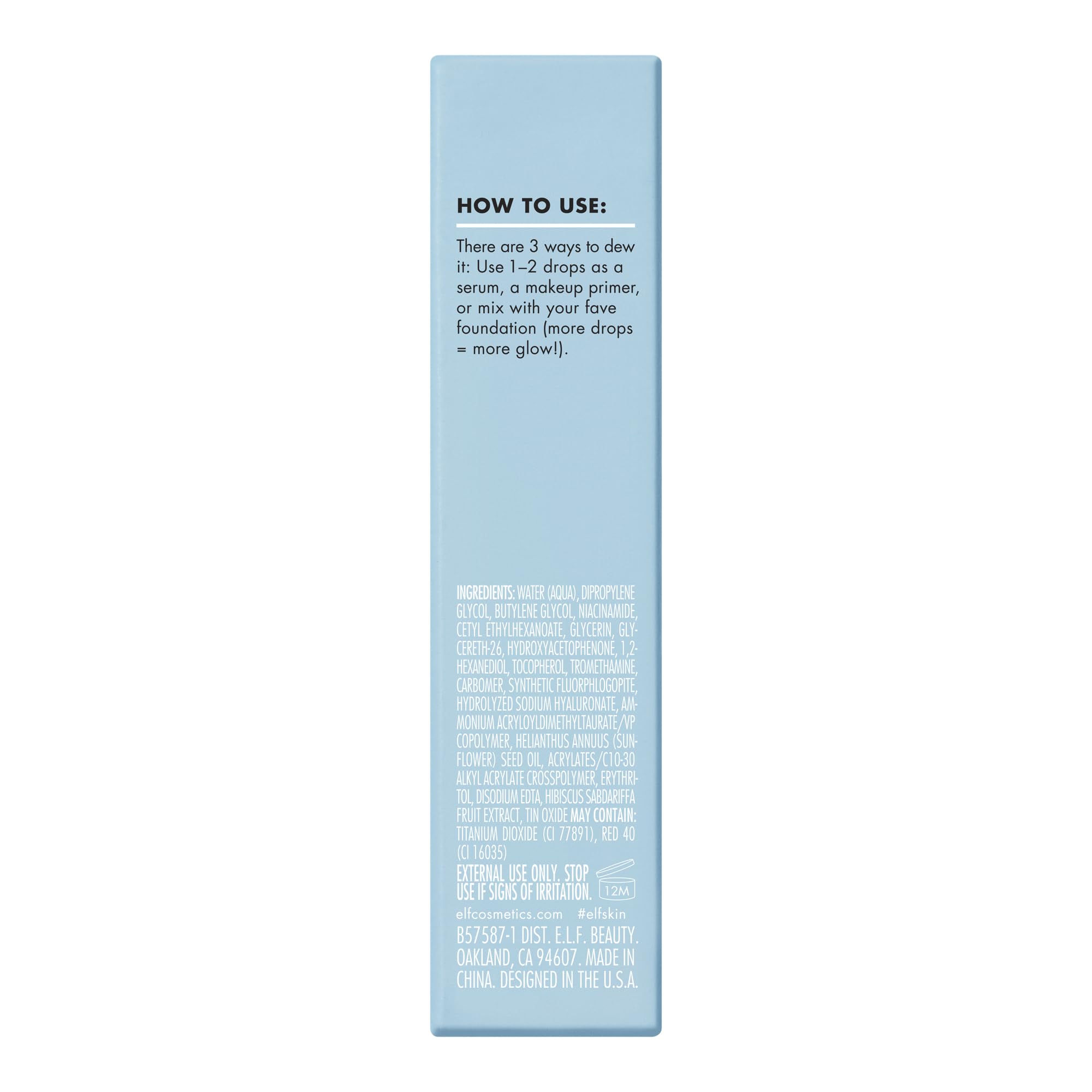 e.l.f. SKIN Holy Hydration! Thirst Burst Drops, Serum For A Radiant Complexion Instantly & Over Time, Made With Hyaluronic Acid, Vegan & Cruelty - Free - Dealqueen