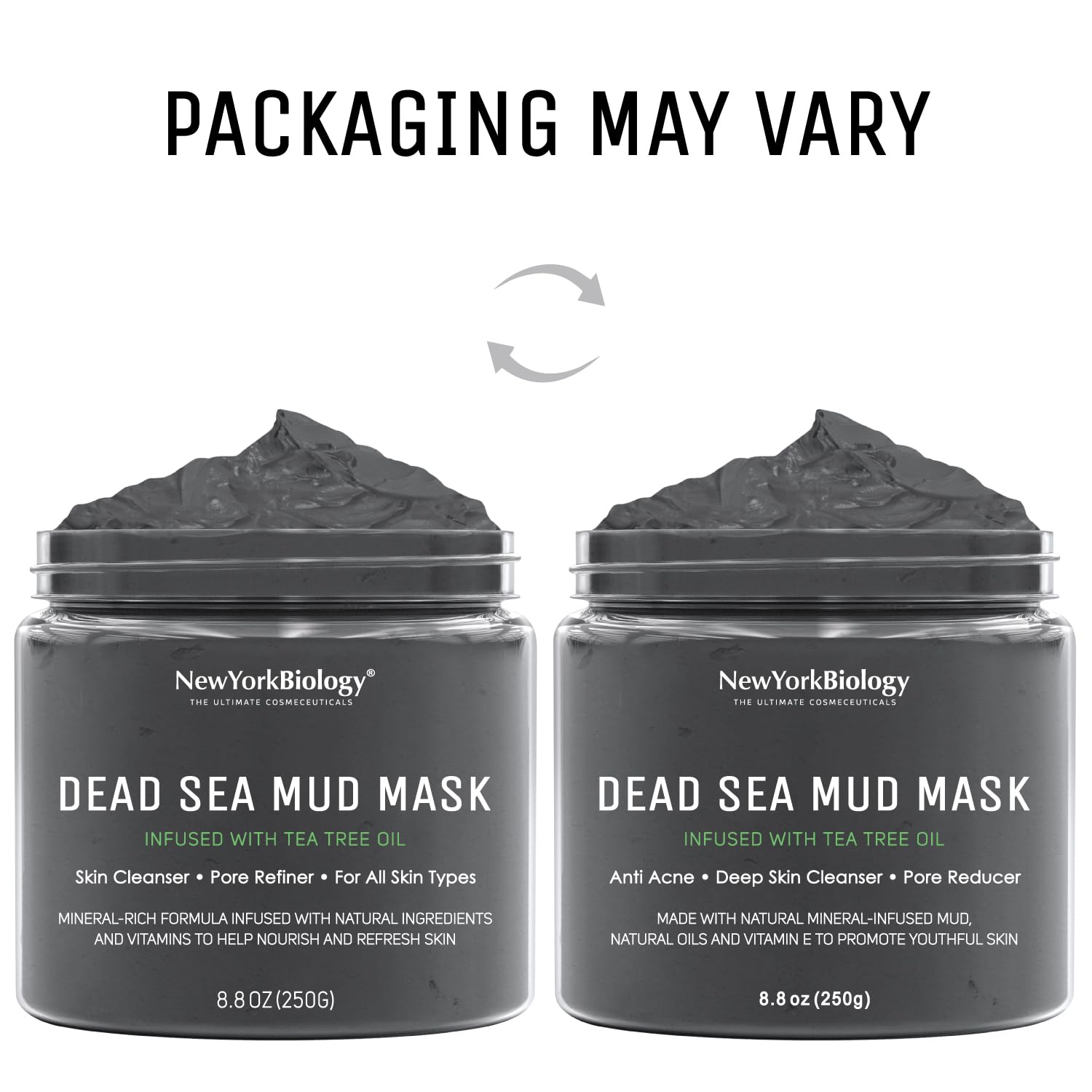 New York Biology Dead Sea Mud Mask for Face and Body | Spa Quality Pore Refiner for Oily Skin | Natural Skincare for Women & Men | Tighten Skin for A Healthier Complexion | 8.8 oz - Dealqueen