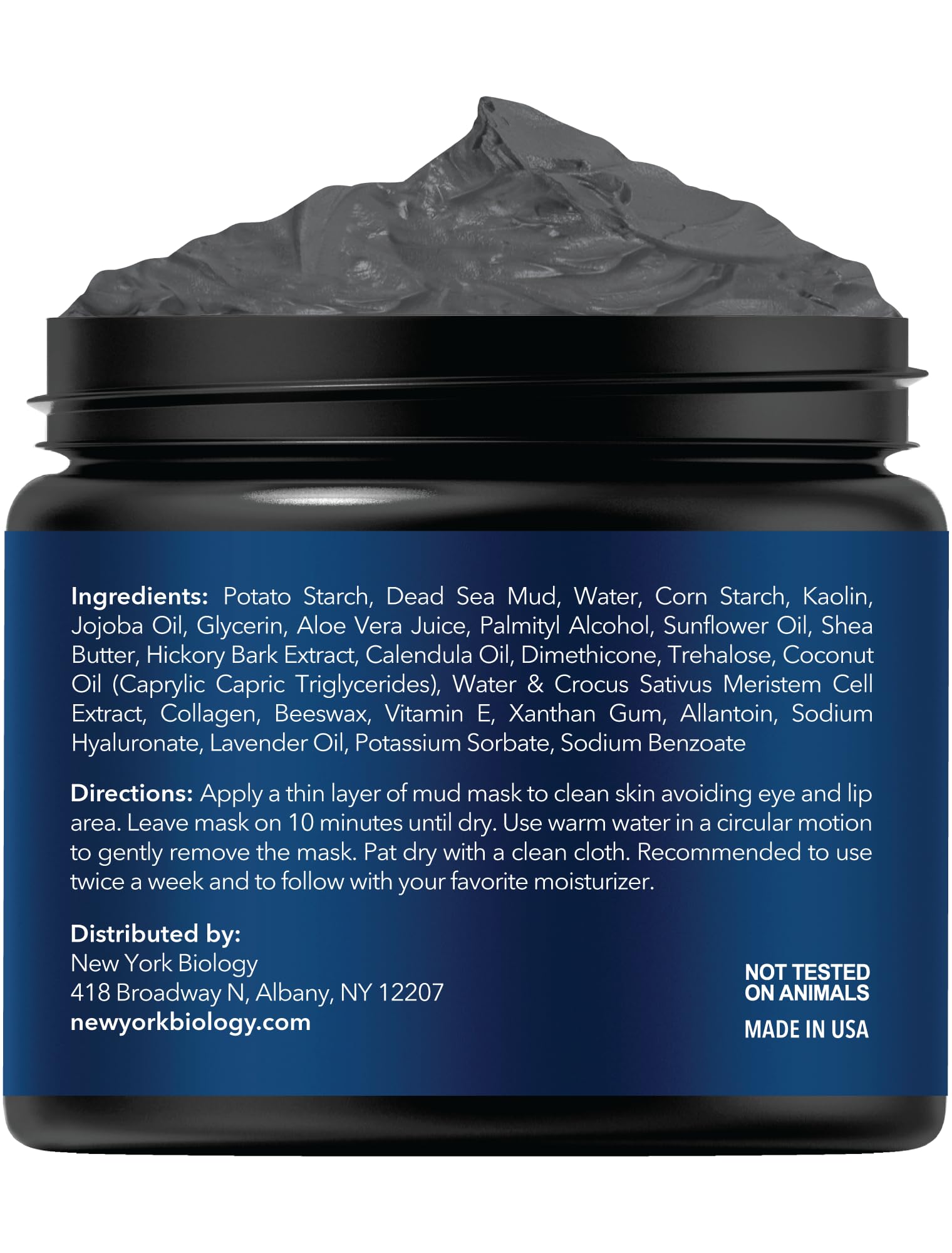 New York Biology Dead Sea Mud Mask for Face and Body | Spa Quality Pore Refiner for Oily Skin | Natural Skincare for Women & Men | Tighten Skin for A Healthier Complexion | 8.8 oz - Dealqueen