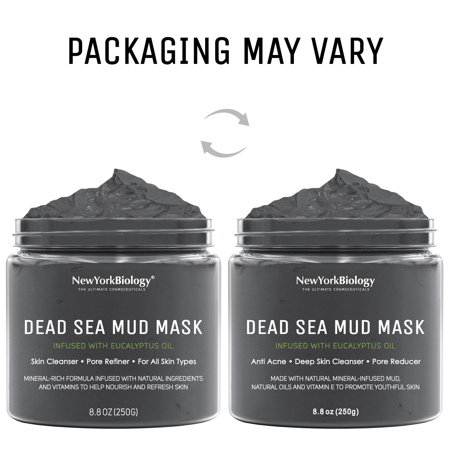 New York Biology Dead Sea Mud Mask for Face and Body | Spa Quality Pore Refiner for Oily Skin | Natural Skincare for Women & Men | Tighten Skin for A Healthier Complexion | 8.8 oz - Dealqueen