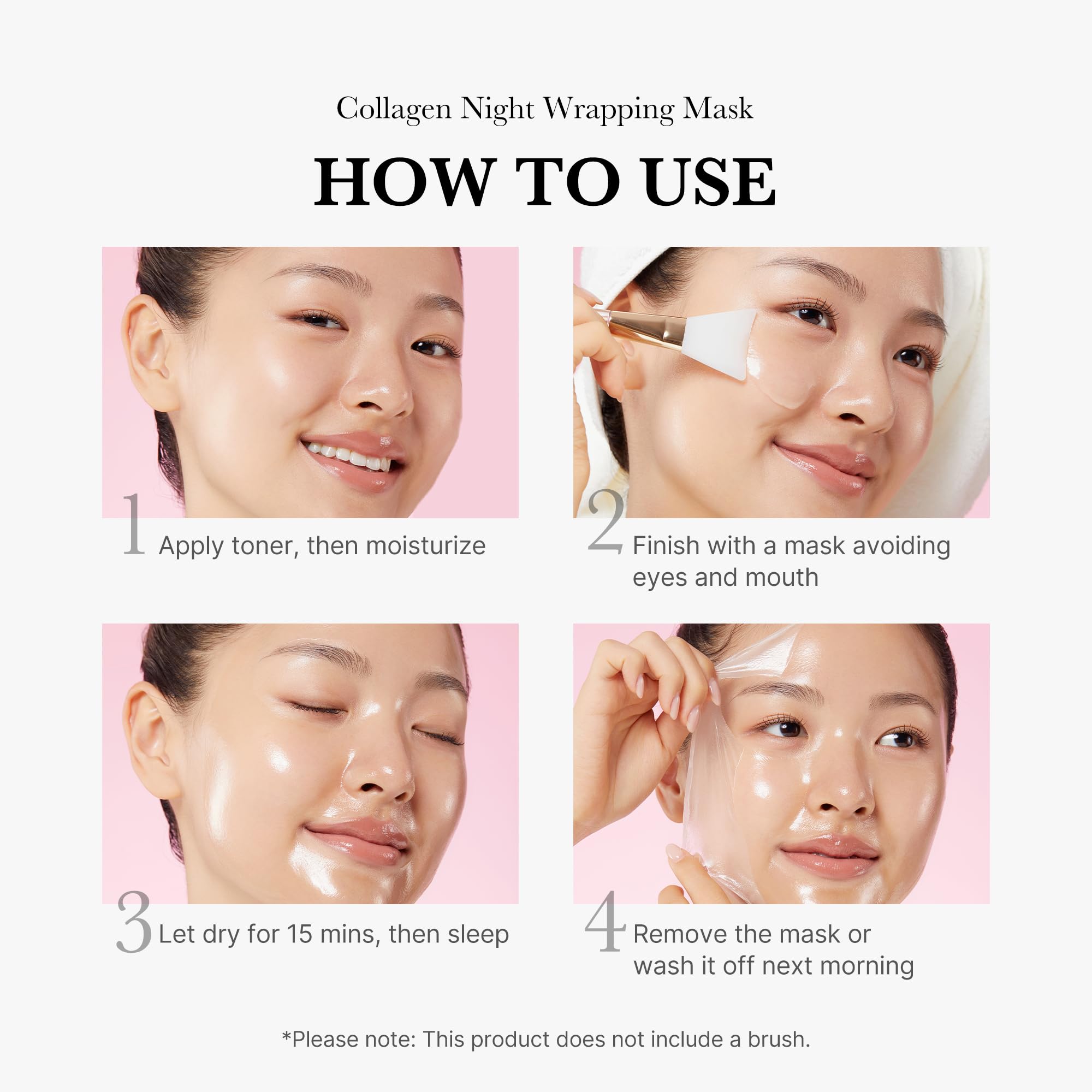 medicube Wrapping Mask Collagen Overnight Peel Off Facial Mask | Elasticity & Hydration Care, Reduces Sagging & Dullness | Hydrolyzed Collagen For Glowing Skin | Korean Skin Care, 2.53 fl.oz - Dealqueen