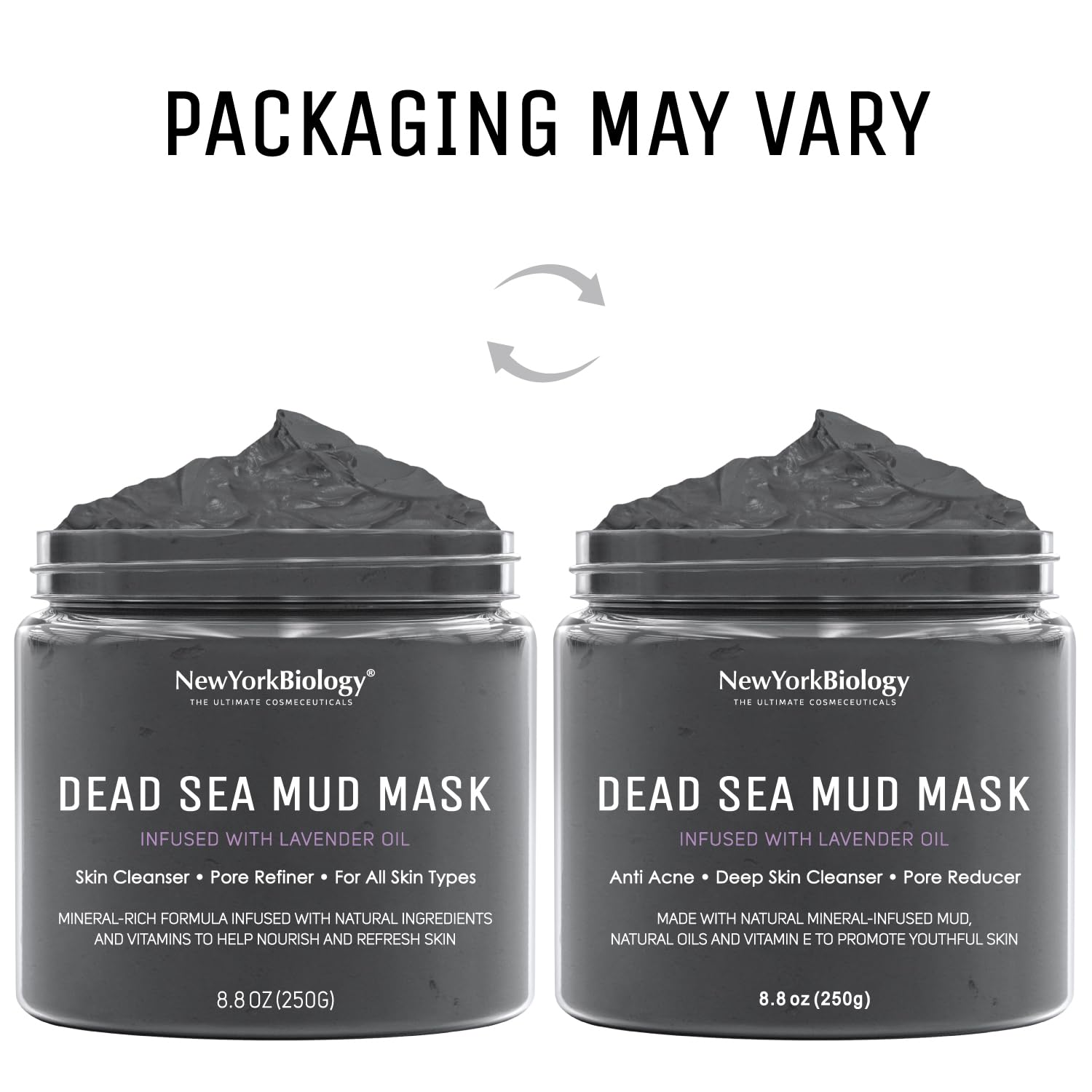 New York Biology Dead Sea Mud Mask for Face and Body | Spa Quality Pore Refiner for Oily Skin | Natural Skincare for Women & Men | Tighten Skin for A Healthier Complexion | 8.8 oz - Dealqueen