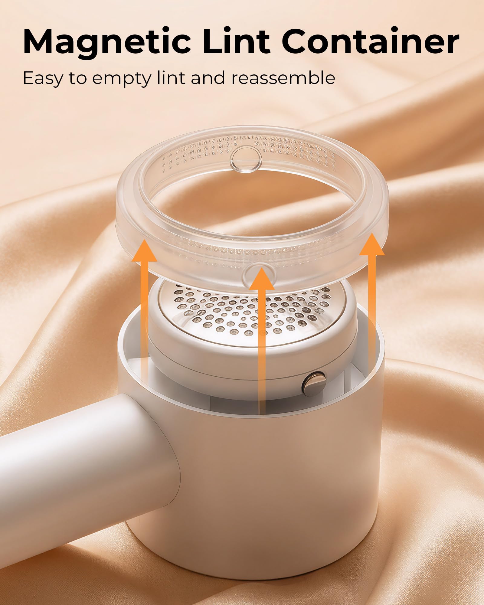 Fabric Shaver, Lint Remover Rechargeable, Electric Portable Sweater Defuzzer with 3 Speeds, 6 Leaf Blades, Digital LED Display to Remove Pilling for Clothes, Furniture, Sweater, Couch, Blanket - Dealqueen