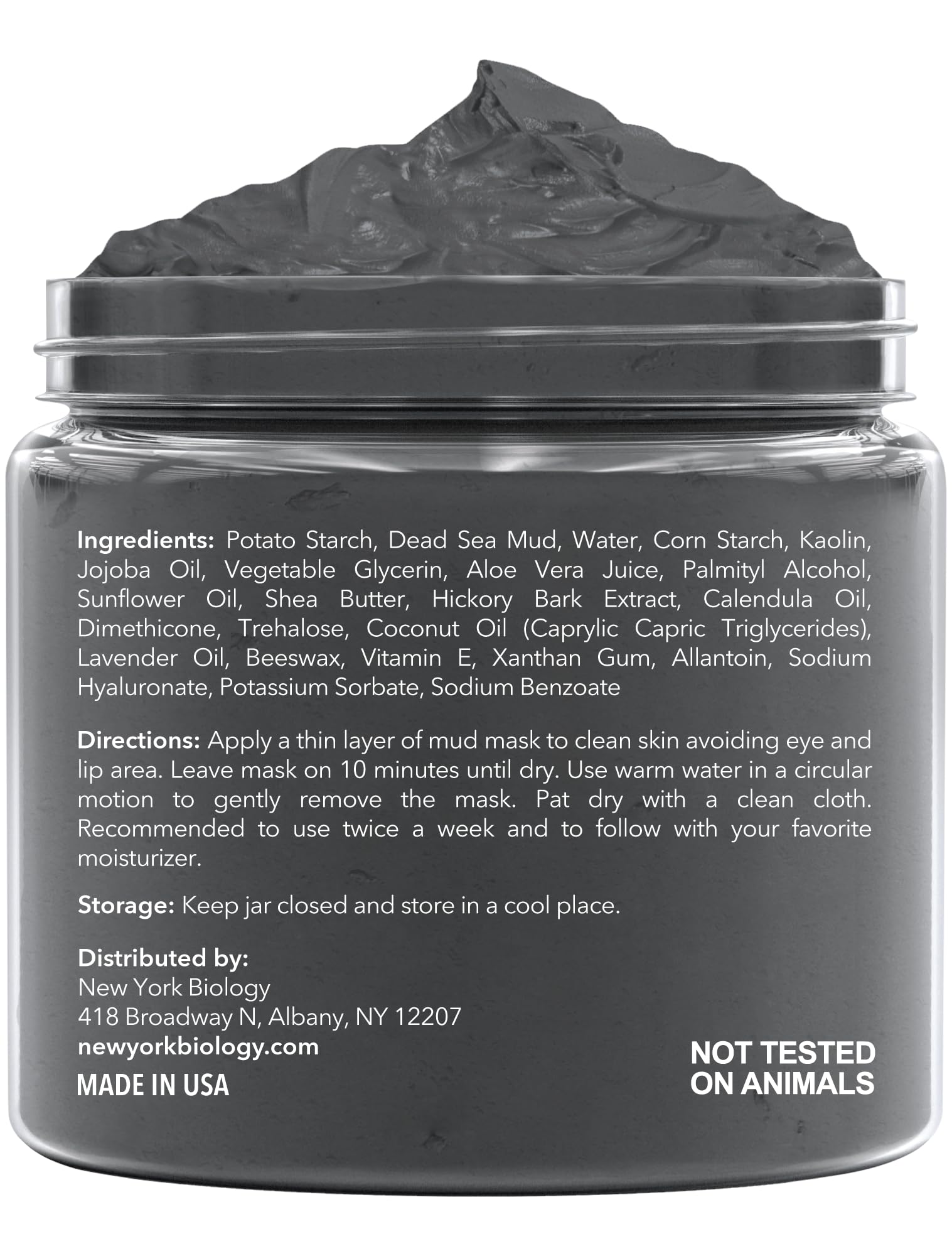 New York Biology Dead Sea Mud Mask for Face and Body | Spa Quality Pore Refiner for Oily Skin | Natural Skincare for Women & Men | Tighten Skin for A Healthier Complexion | 8.8 oz - Dealqueen