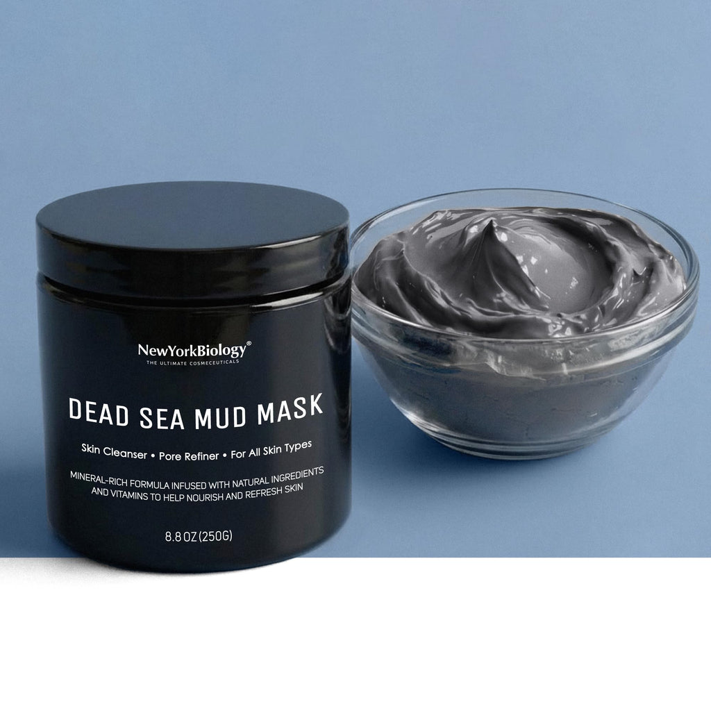 New York Biology Dead Sea Mud Mask for Face and Body | Spa Quality Pore Refiner for Oily Skin | Natural Skincare for Women & Men | Tighten Skin for A Healthier Complexion | 8.8 oz - Dealqueen