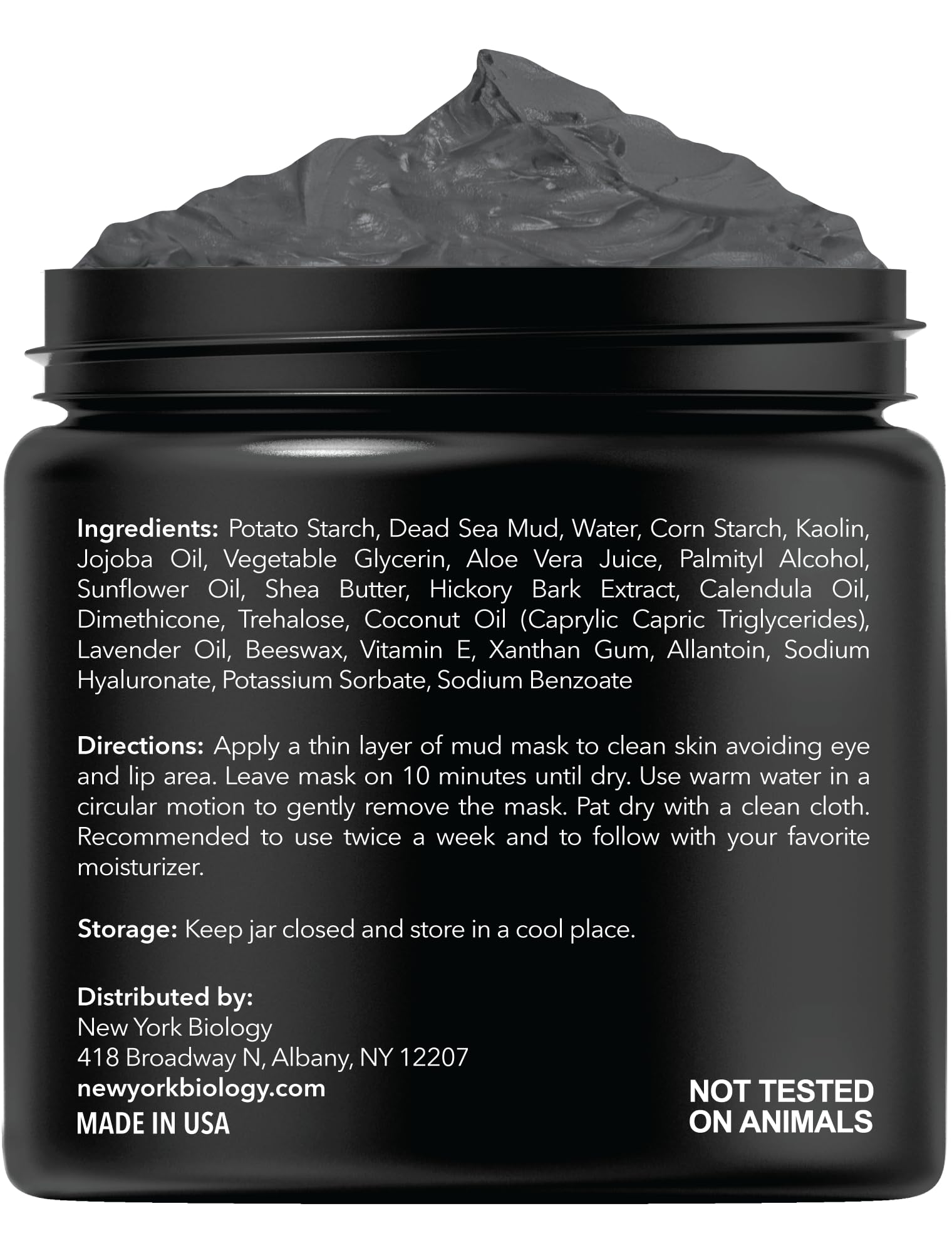 New York Biology Dead Sea Mud Mask for Face and Body | Spa Quality Pore Refiner for Oily Skin | Natural Skincare for Women & Men | Tighten Skin for A Healthier Complexion | 8.8 oz - Dealqueen