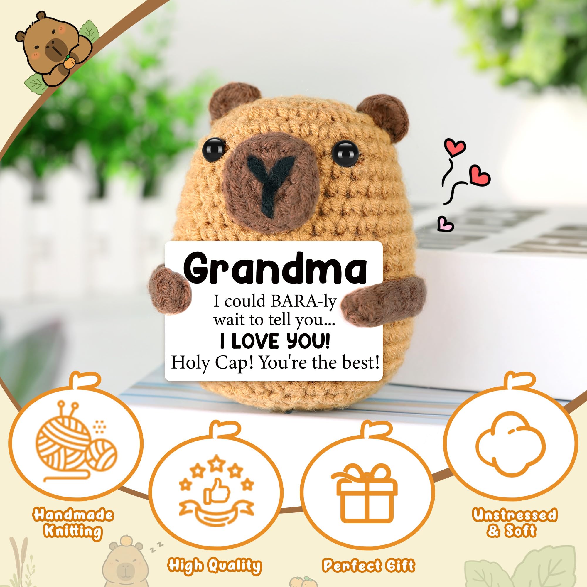 Graduation Gift for Him Her 2026 College Graduation Gifts for Women Men Boys Girls Graduates Gift for Kindergarten Preschool High School Masters Degree Grad Gift Handmade Crochet Graduation Capybara - Dealqueen