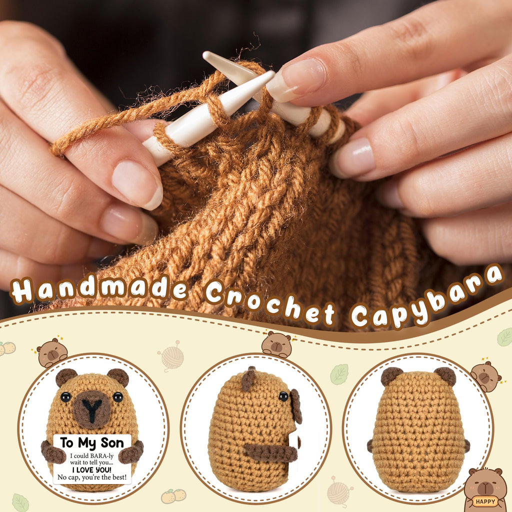 Graduation Gift for Him Her 2026 College Graduation Gifts for Women Men Boys Girls Graduates Gift for Kindergarten Preschool High School Masters Degree Grad Gift Handmade Crochet Graduation Capybara - Dealqueen