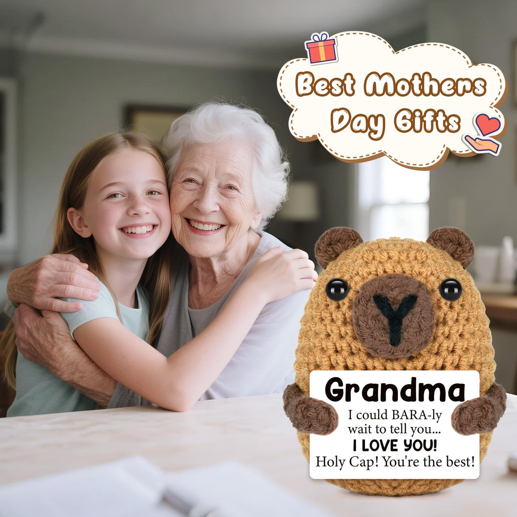 Graduation Gift for Him Her 2026 College Graduation Gifts for Women Men Boys Girls Graduates Gift for Kindergarten Preschool High School Masters Degree Grad Gift Handmade Crochet Graduation Capybara - Dealqueen