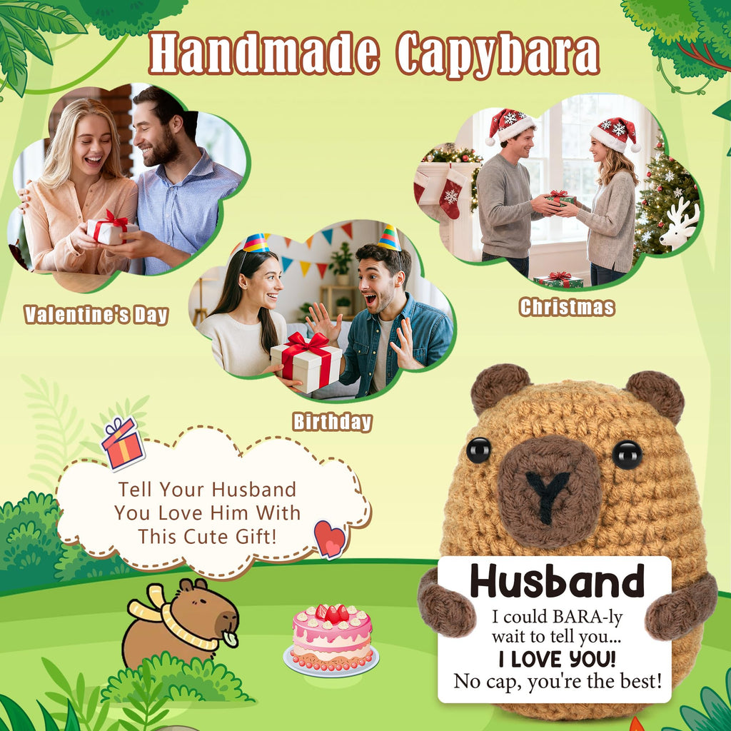 Graduation Gift for Him Her 2026 College Graduation Gifts for Women Men Boys Girls Graduates Gift for Kindergarten Preschool High School Masters Degree Grad Gift Handmade Crochet Graduation Capybara - Dealqueen