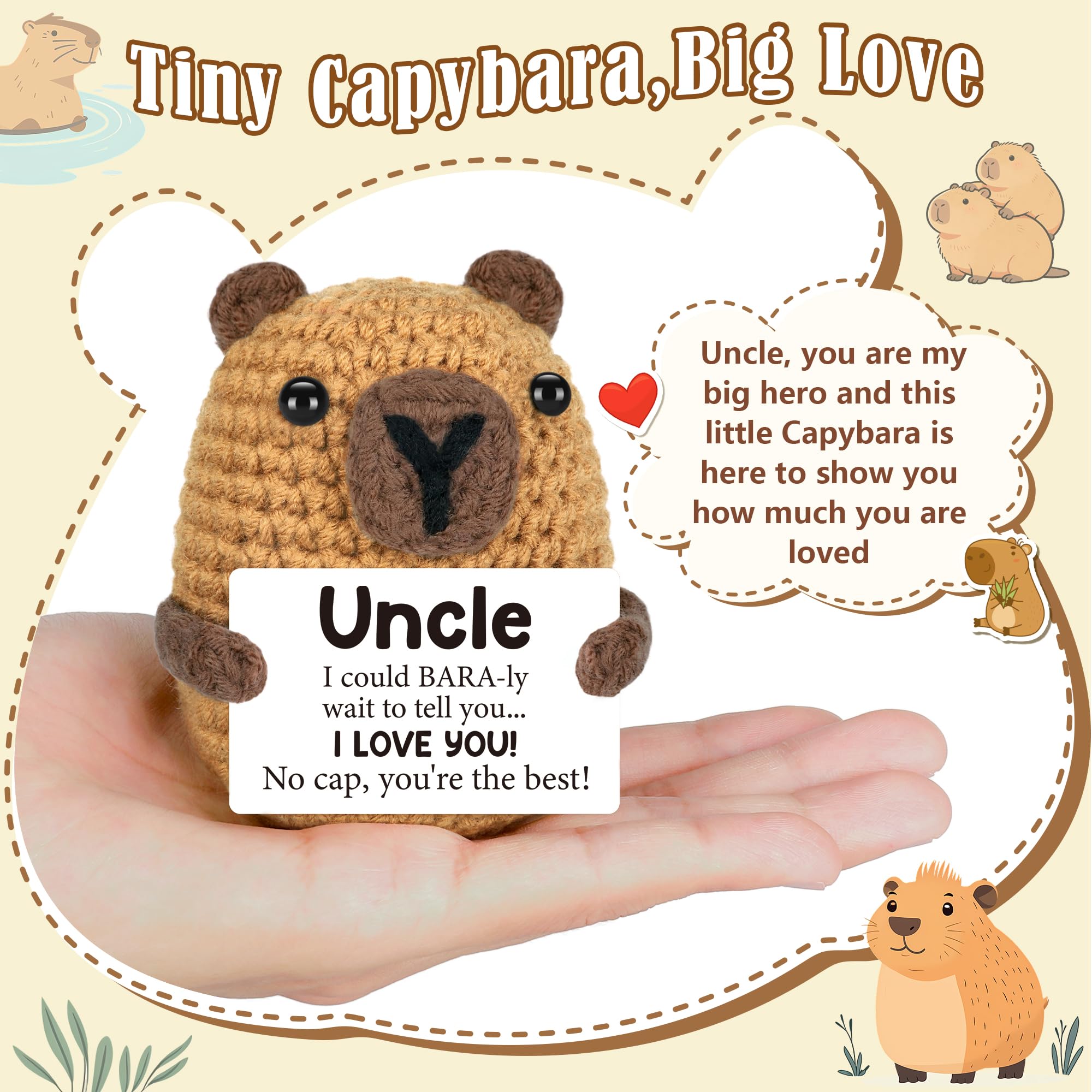 Graduation Gift for Him Her 2026 College Graduation Gifts for Women Men Boys Girls Graduates Gift for Kindergarten Preschool High School Masters Degree Grad Gift Handmade Crochet Graduation Capybara - Dealqueen