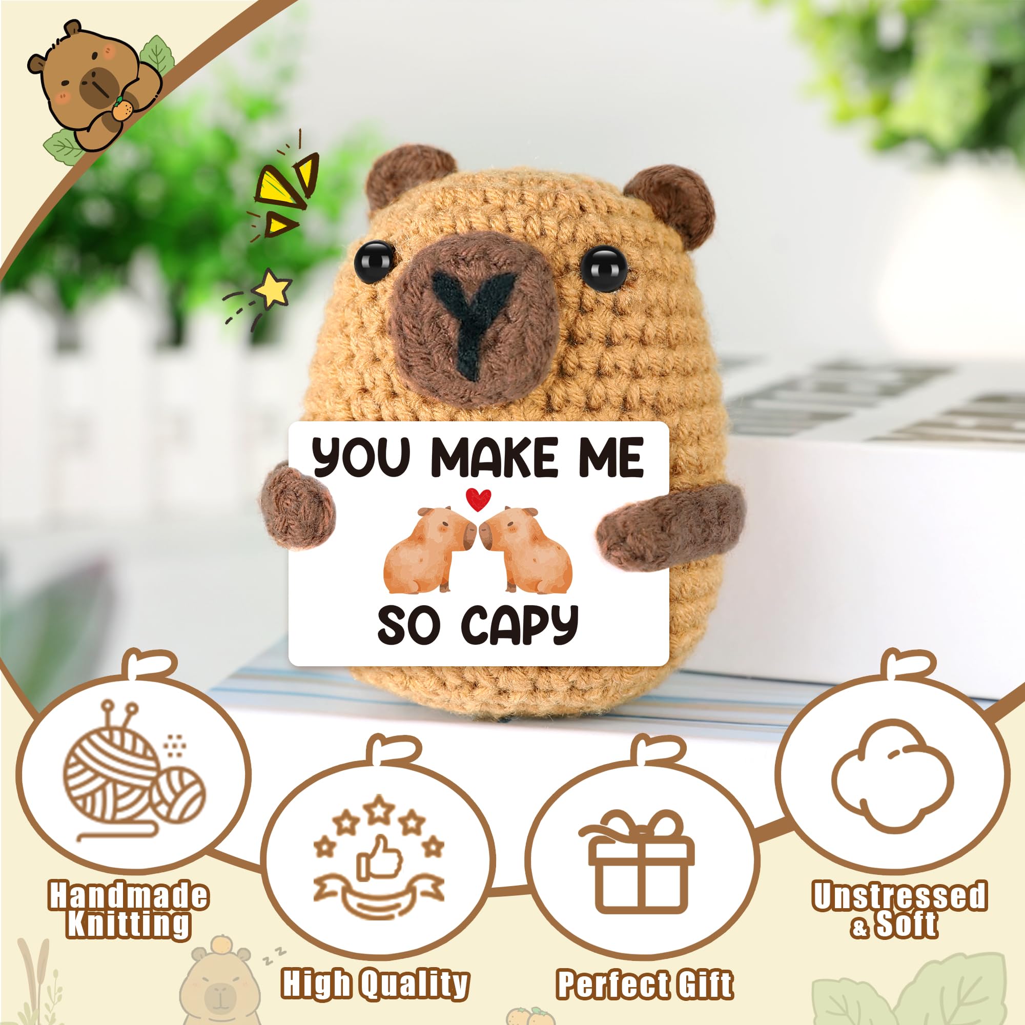 Graduation Gift for Him Her 2026 College Graduation Gifts for Women Men Boys Girls Graduates Gift for Kindergarten Preschool High School Masters Degree Grad Gift Handmade Crochet Graduation Capybara - Dealqueen