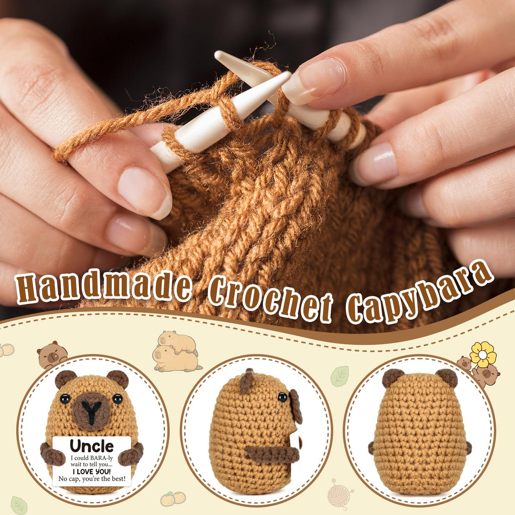 Graduation Gift for Him Her 2026 College Graduation Gifts for Women Men Boys Girls Graduates Gift for Kindergarten Preschool High School Masters Degree Grad Gift Handmade Crochet Graduation Capybara - Dealqueen