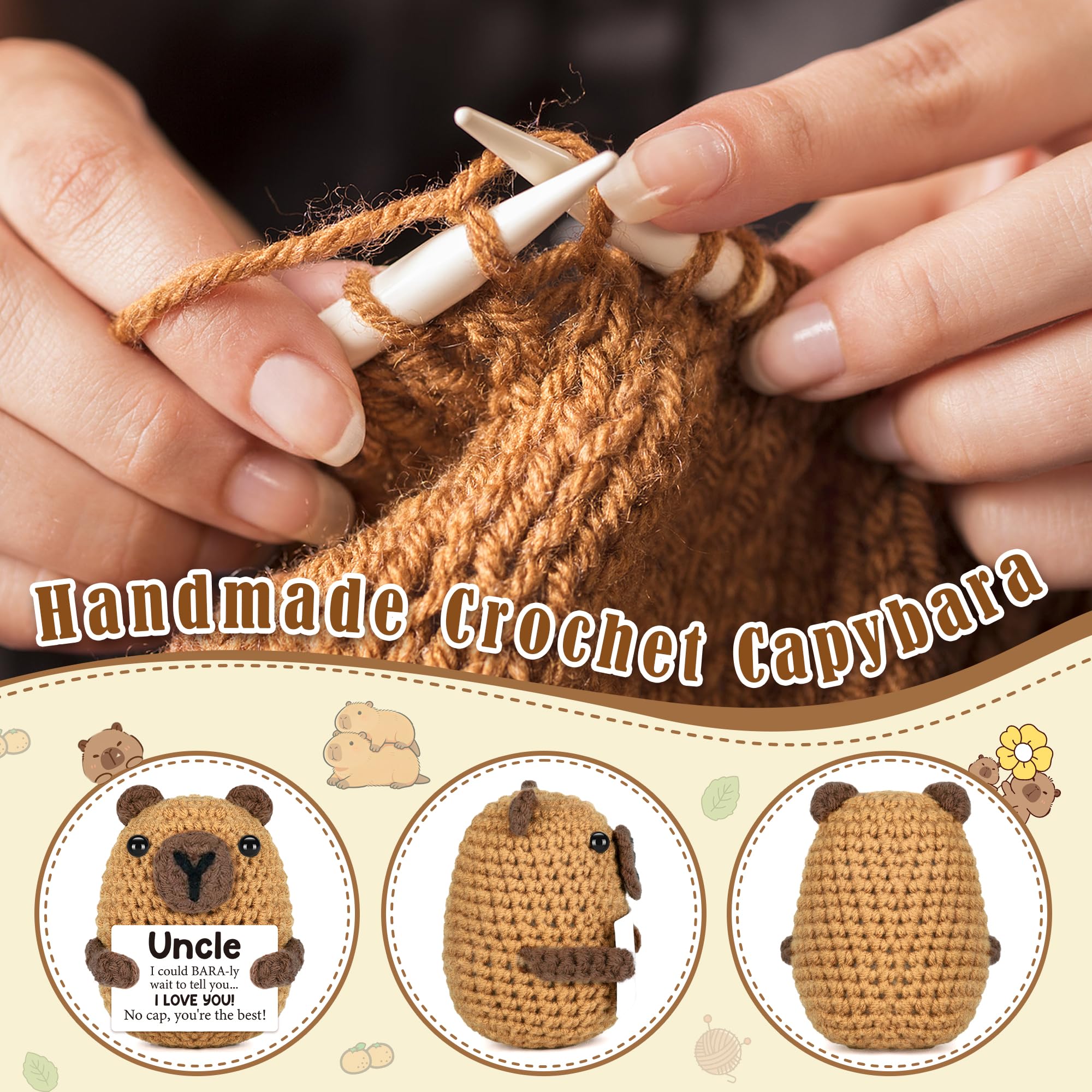 Graduation Gift for Him Her 2026 College Graduation Gifts for Women Men Boys Girls Graduates Gift for Kindergarten Preschool High School Masters Degree Grad Gift Handmade Crochet Graduation Capybara - Dealqueen