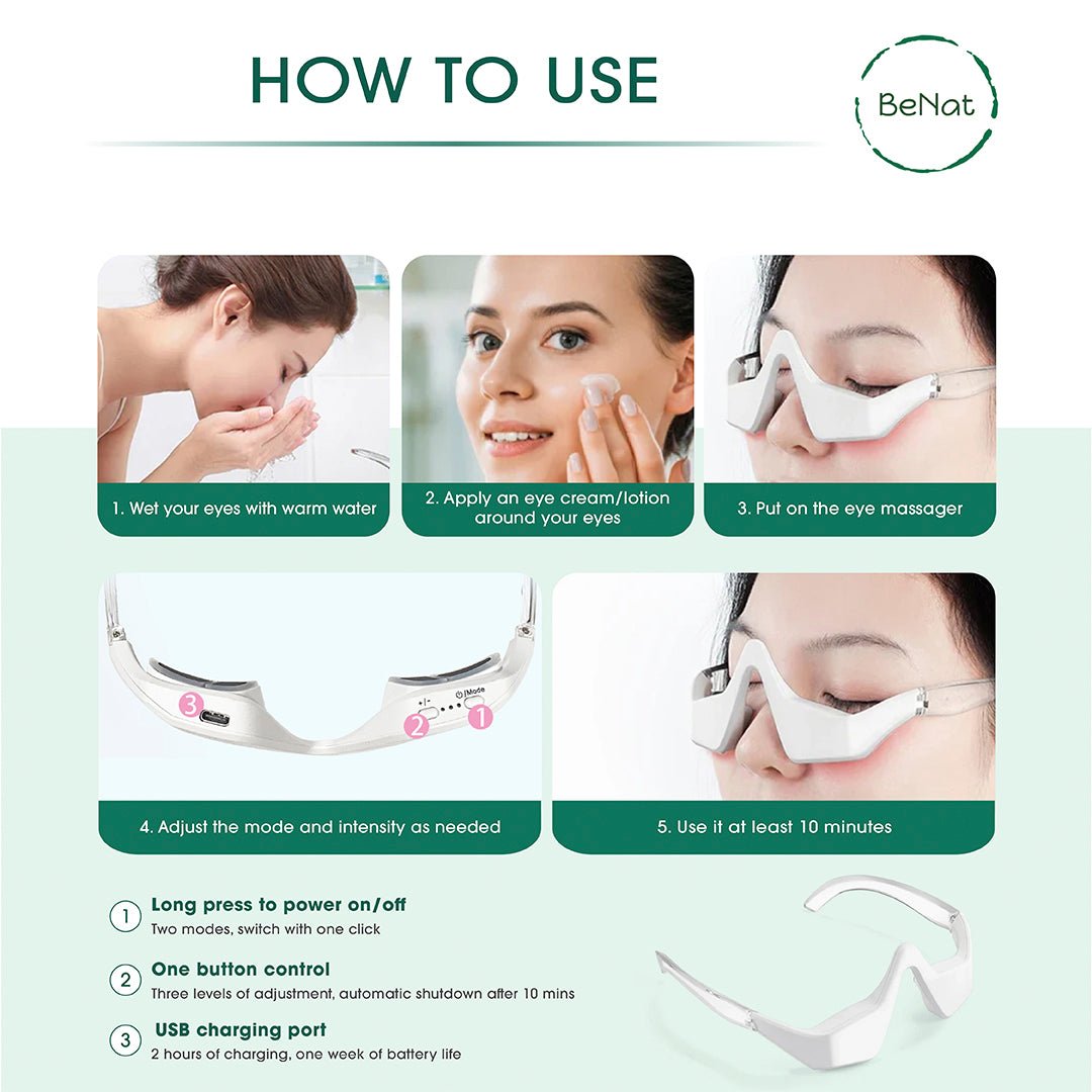 Under - Eye Red Light Therapy Skin Rejuvenation and Relaxation Massager - Dealqueen