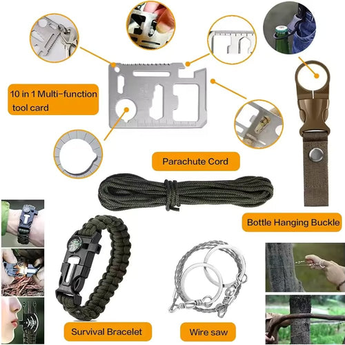 31 Pieces in 1 Bag Survival Gear and Equipment - Dealqueen