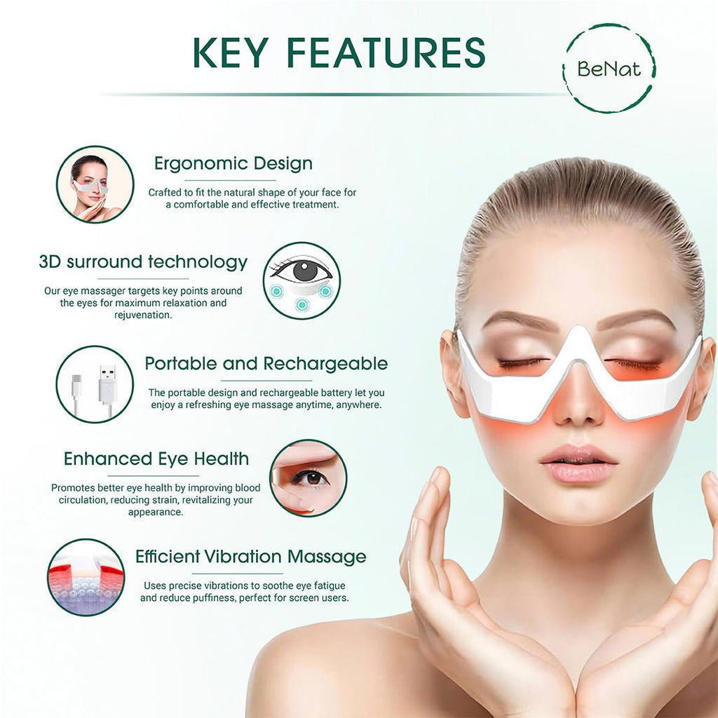 Under - Eye Red Light Therapy Skin Rejuvenation and Relaxation Massager - Dealqueen